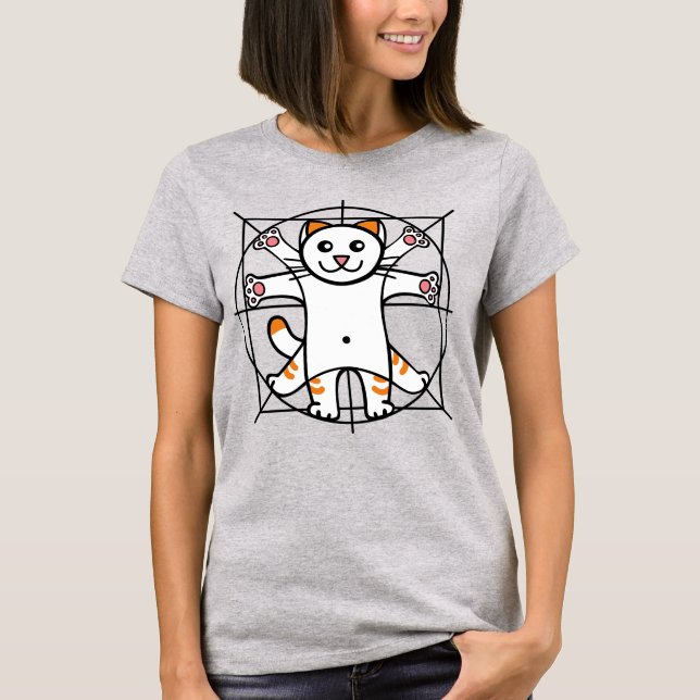 Vitruvian Cat T-Shirt (Front)