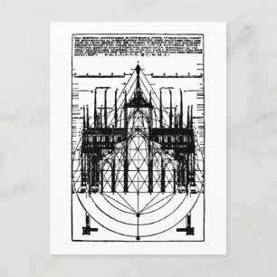 Vitruvian Cathedral of Milan 1521 Postcard