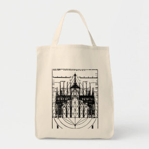 Vitruvian Cathedral of Milan 1521 Tote Bag