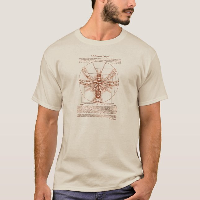 Vitruvian Crawfish Rust Colour T-Shirt (Front)