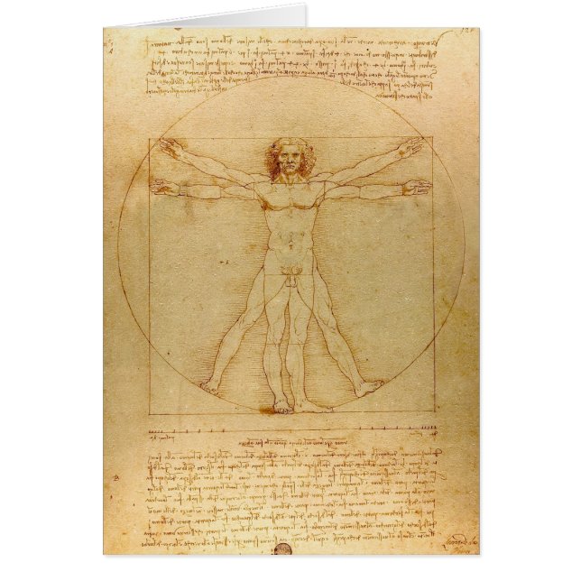Vitruvian Man by Leonardo Da Vinci (Front)