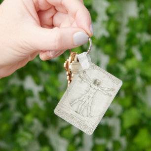 Vitruvian Man by Leonardo da Vinci Keychain