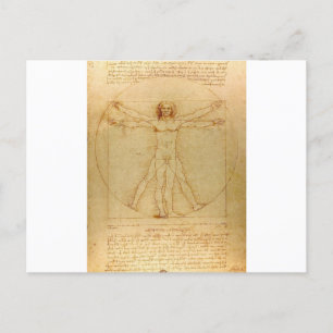 Vitruvian Man by Leonardo da Vinci Postcard