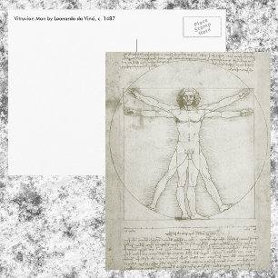 Vitruvian Man by Leonardo da Vinci Postcard