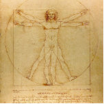Vitruvian Man by Leonardo Da Vinci Standing Photo Sculpture<br><div class="desc">Vitruvian Man by Leonardo Da Vinci.</div>