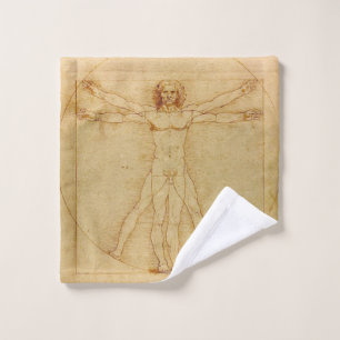 Vitruvian Man by Leonardo Da Vinci Wash Cloth