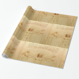 Vitruvian Man by Leonardo Da Vinci Wrapping Paper