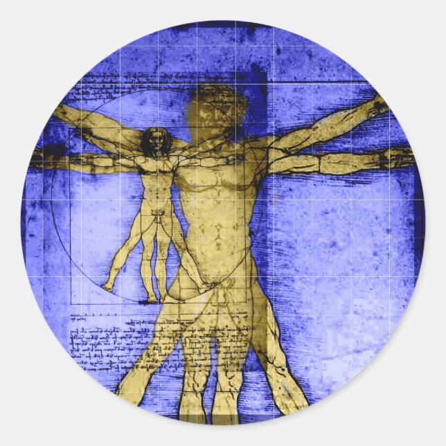 Vitruvian Man Classic Round Sticker (Front)