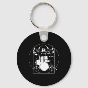 Vitruvian Man Drummer Sticker  Keychain