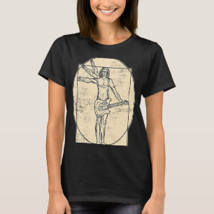 Vitruvian Man Guitar Guitarist T-Shirt