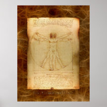 VITRUVIAN MAN Leonardo Da Vinci Art Poster