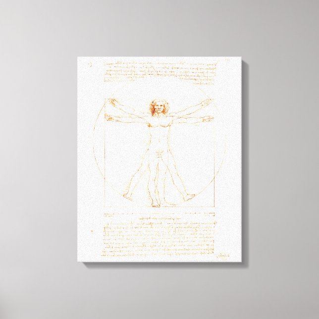 Vitruvian Man | Leonardo da Vinci | Canvas Print (Front)