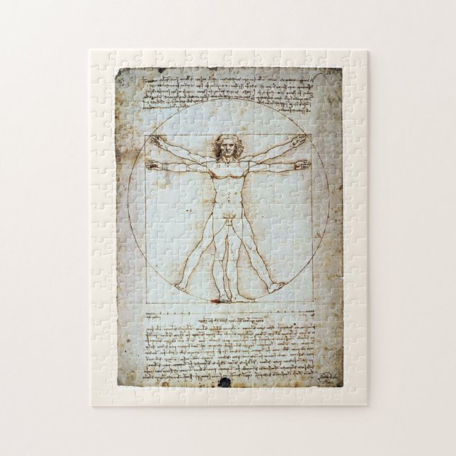 Vitruvian Man, Leonardo da Vinci, circa 1490. Jigsaw Puzzle (Vertical)