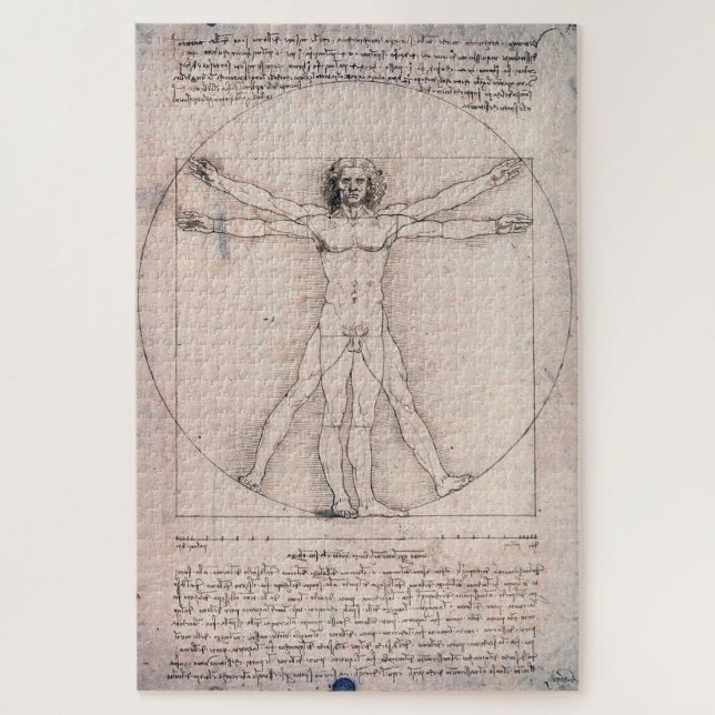 Vitruvian Man, Leonardo da Vinci Jigsaw Puzzle (Vertical)