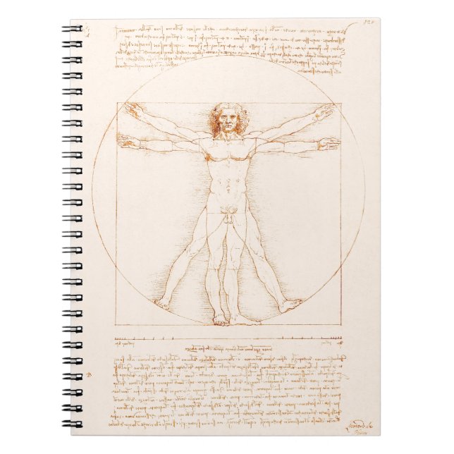 Vitruvian Man | Leonardo da Vinci | Notebook (Front)