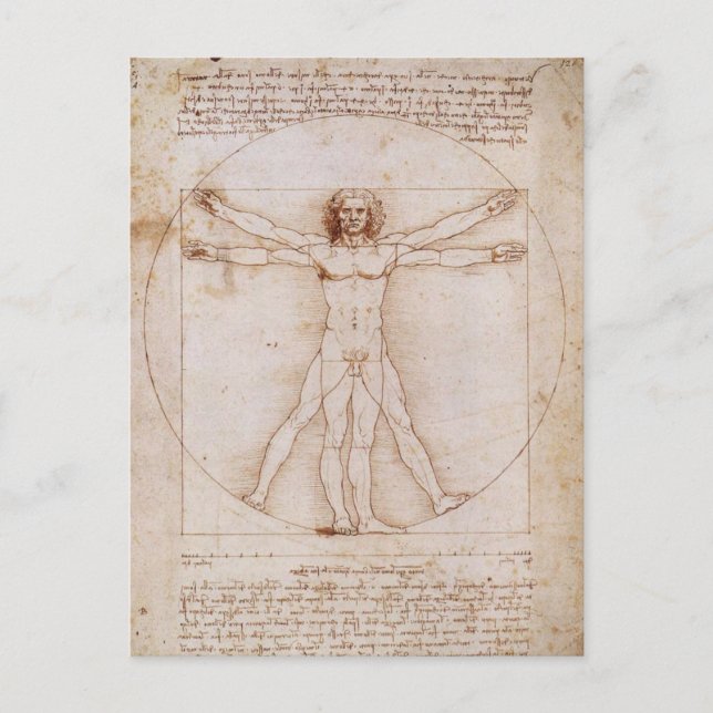 Vitruvian Man Postcard (Front)