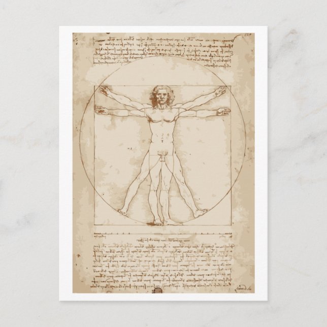 Vitruvian Man Postcard (Front)