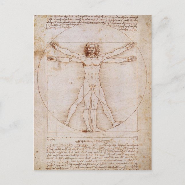 Vitruvian Man Postcard (Front)