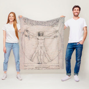 Vitruvian ManVitruvian Man, Leonardo da Vinci Fleece Blanket