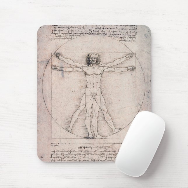 Vitruvian ManVitruvian Man, Leonardo da Vinci Mouse Pad (With Mouse)