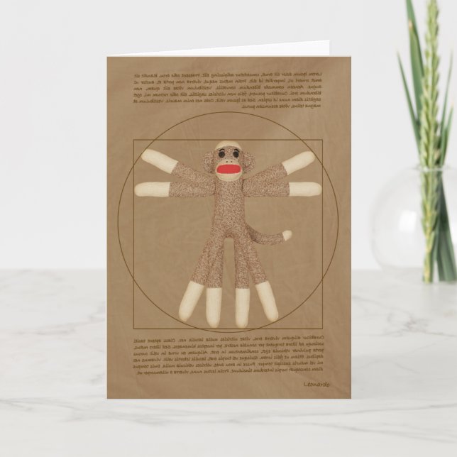 Vitruvian Monkey greeting card (Front)