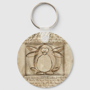 Vitruvian Penguin Keychain