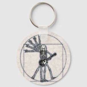 Vitruvian Skeleton Keychain