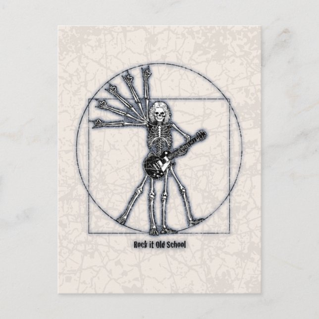 Vitruvian Skeleton Postcard (Front)