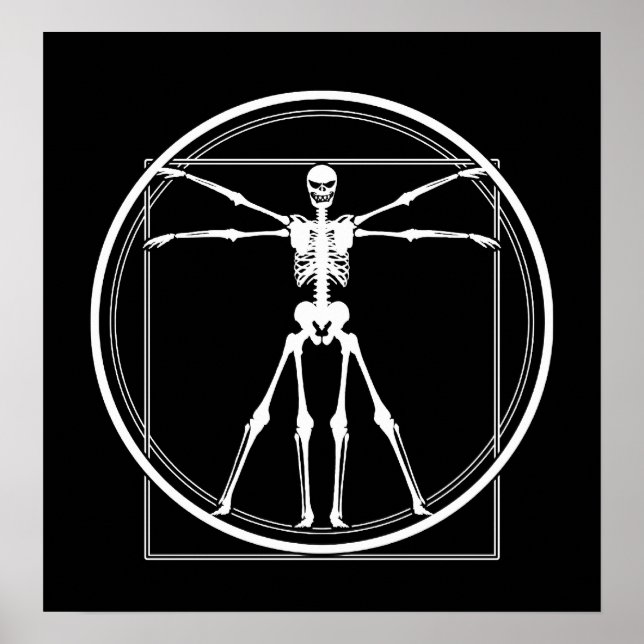 Vitruvian Skeleton Poster (Front)