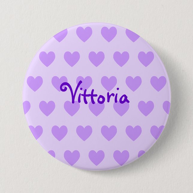 Vittoria in Purple 3 Inch Round Button (Front)