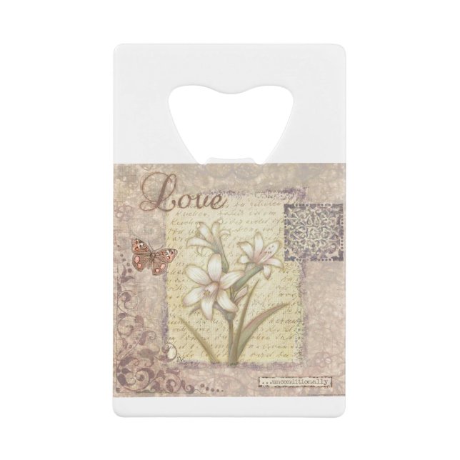 VIV20 Word 1 Love.tif Credit Card Bottle Opener (Front)