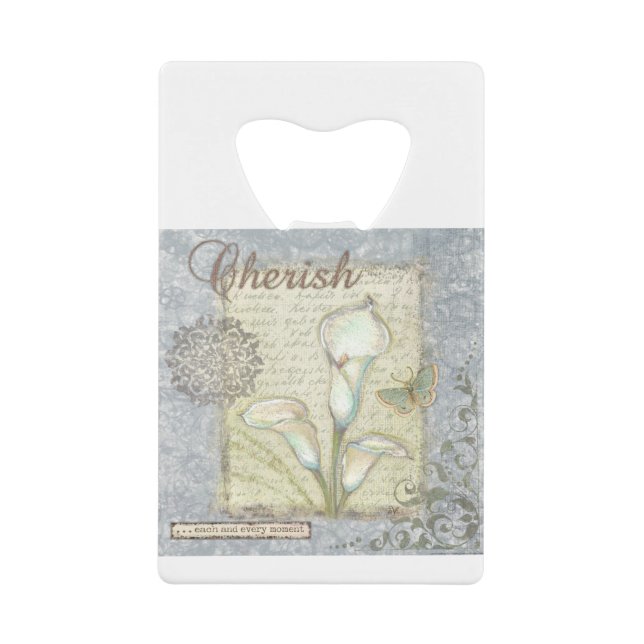 VIV21 Word 2 Cherish.tif Credit Card Bottle Opener (Front)