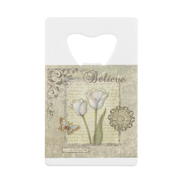 VIV22 Word 3 Believe.tif Credit Card Bottle Opener (Front)