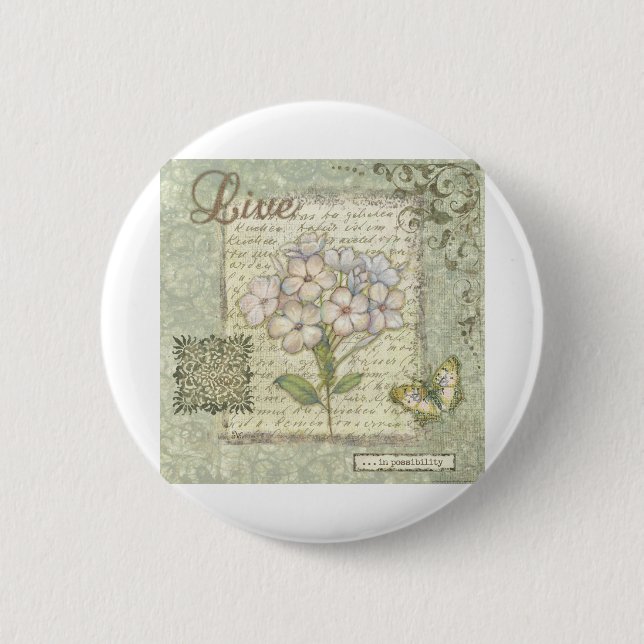 VIV23 Word 4 Live.tif 2 Inch Round Button (Front)