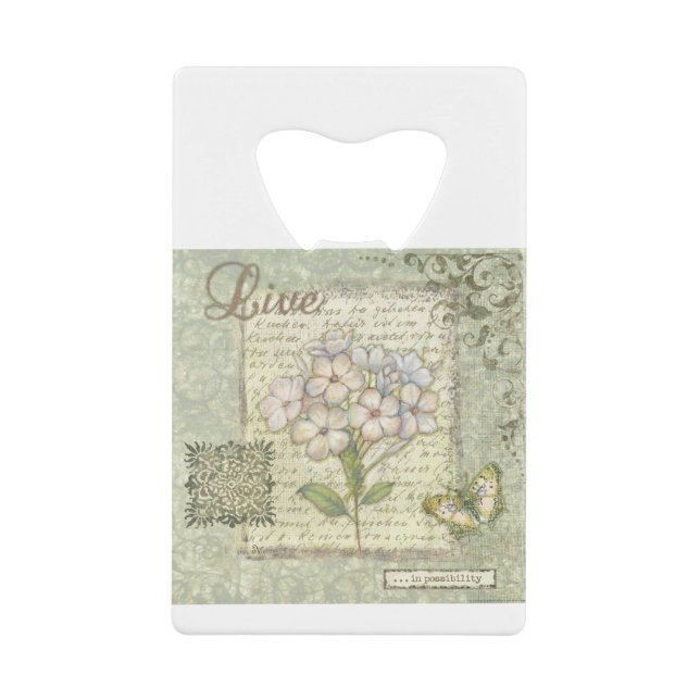 VIV23 Word 4 Live.tif Credit Card Bottle Opener (Front)