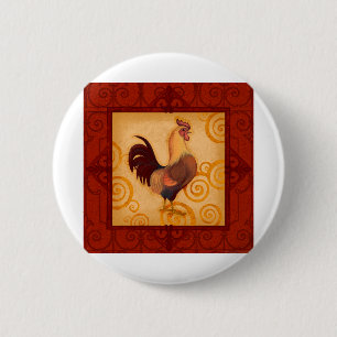 VIV53 Rooster 1.tif 2 Inch Round Button