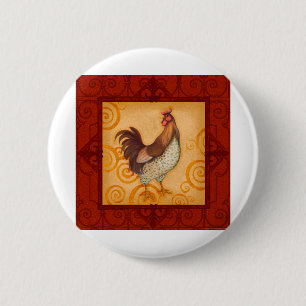 VIV56 Rooster 4.tif 2 Inch Round Button