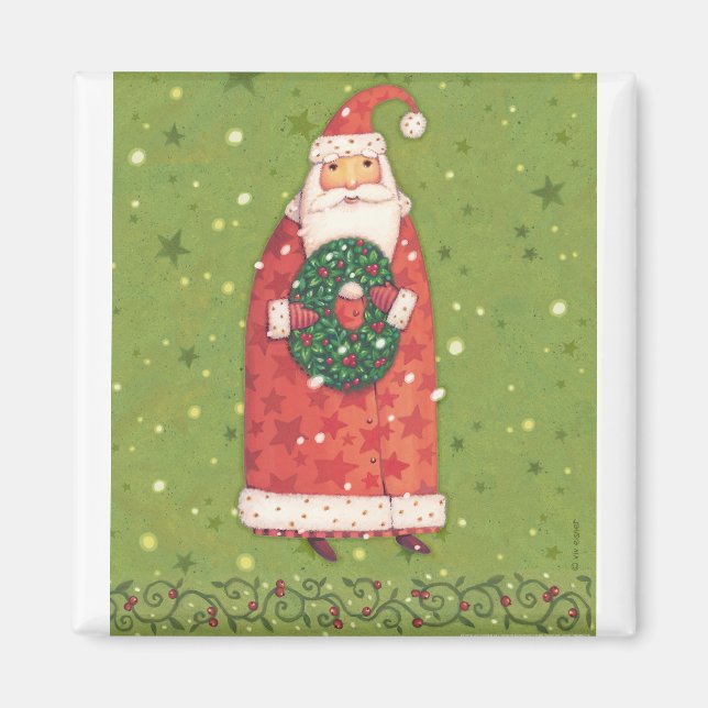 VIV77 Green Santa.tif Magnet (Front)