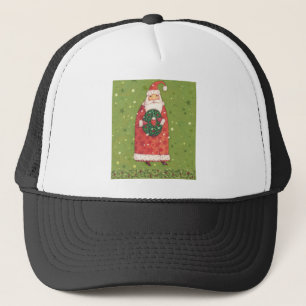 VIV77 Green Santa.tif Trucker Hat