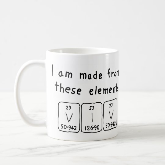 Viv periodic table name mug