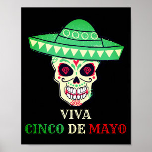 VIVA CINCO DE MAYO funny skull party gift idea     Poster
