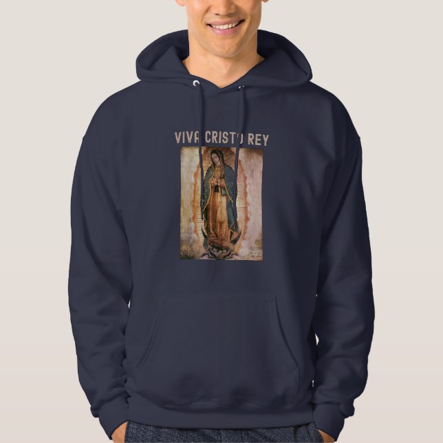 Viva Cristo Rey Catholic Cristeros Hoodie (Front)