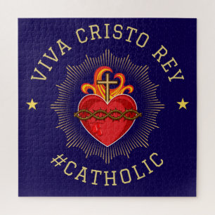 Viva Cristo Rey Sacred Heart Catholic  Jigsaw Puzzle