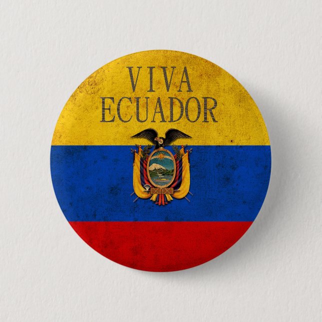 Viva Ecuador 2 Inch Round Button (Front)