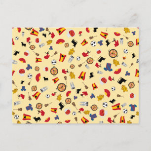 Viva España- postcard with cultural elements