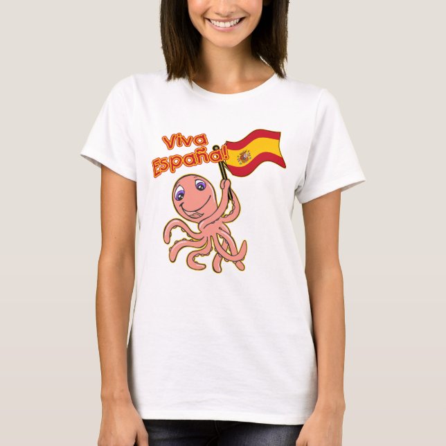 Viva Espana with Octopus Soccer Tshirt (Front)