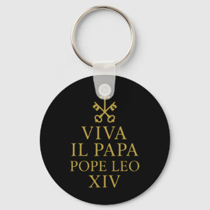 Viva Il Papa Pope Leo Xiv Long Live The Pope God B Keychain
