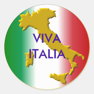 viva italia classic round sticker