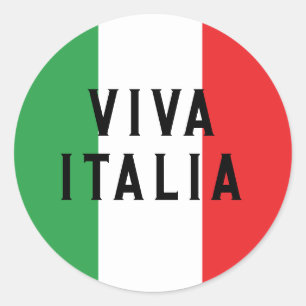 Viva Italia Flag of Itay Italian Personalized Classic Round Sticker