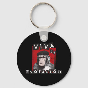 Viva la Evolucion Ape Keychain